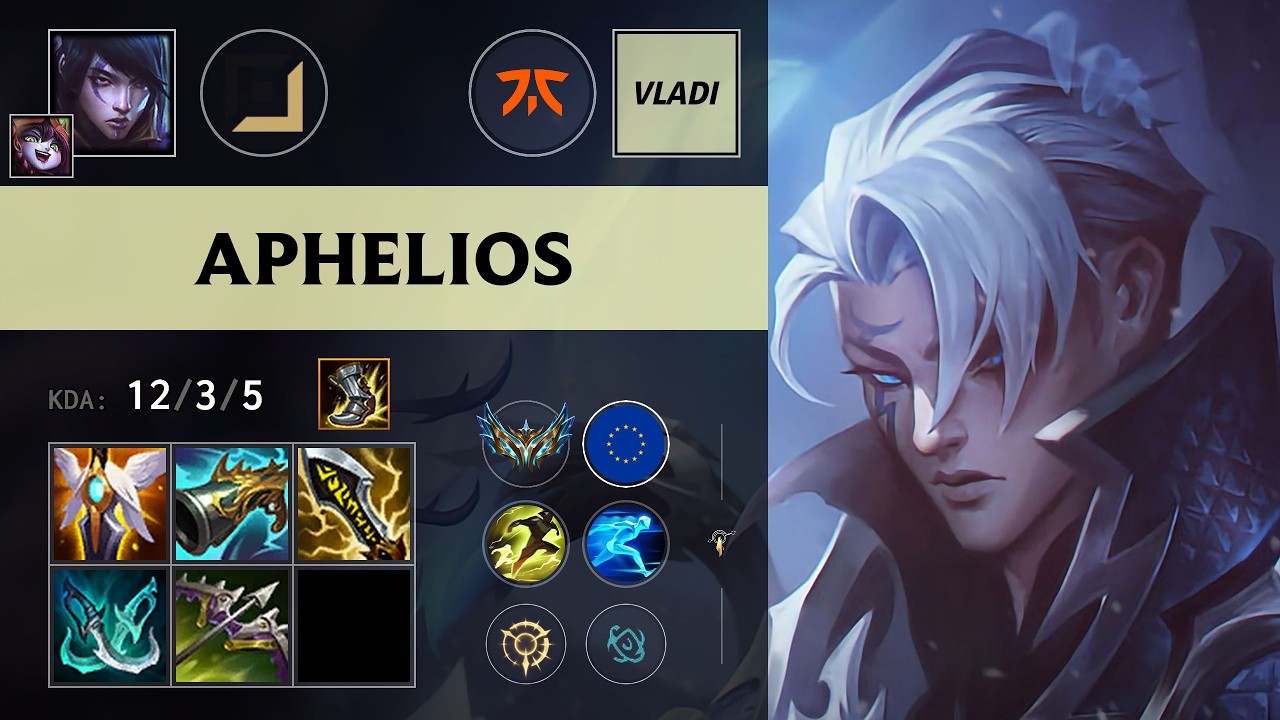 (FNC Vladi) Aphelios ADC vs Riven - EUW Challenger Patch 26.13