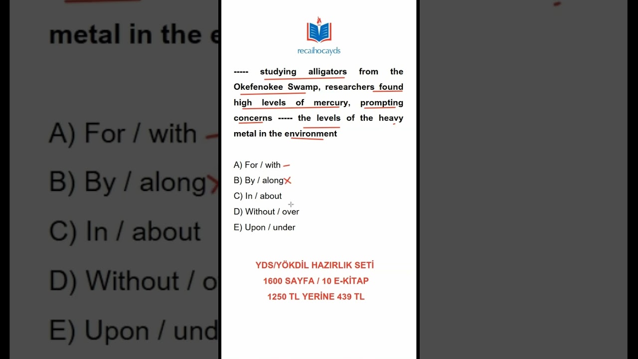 EDAT(Prepositions) sorumuzun &ccedil;&ouml;z&uuml;m&uuml; #yds #english #ingilizcekolay #y&ouml;kdil #ielts