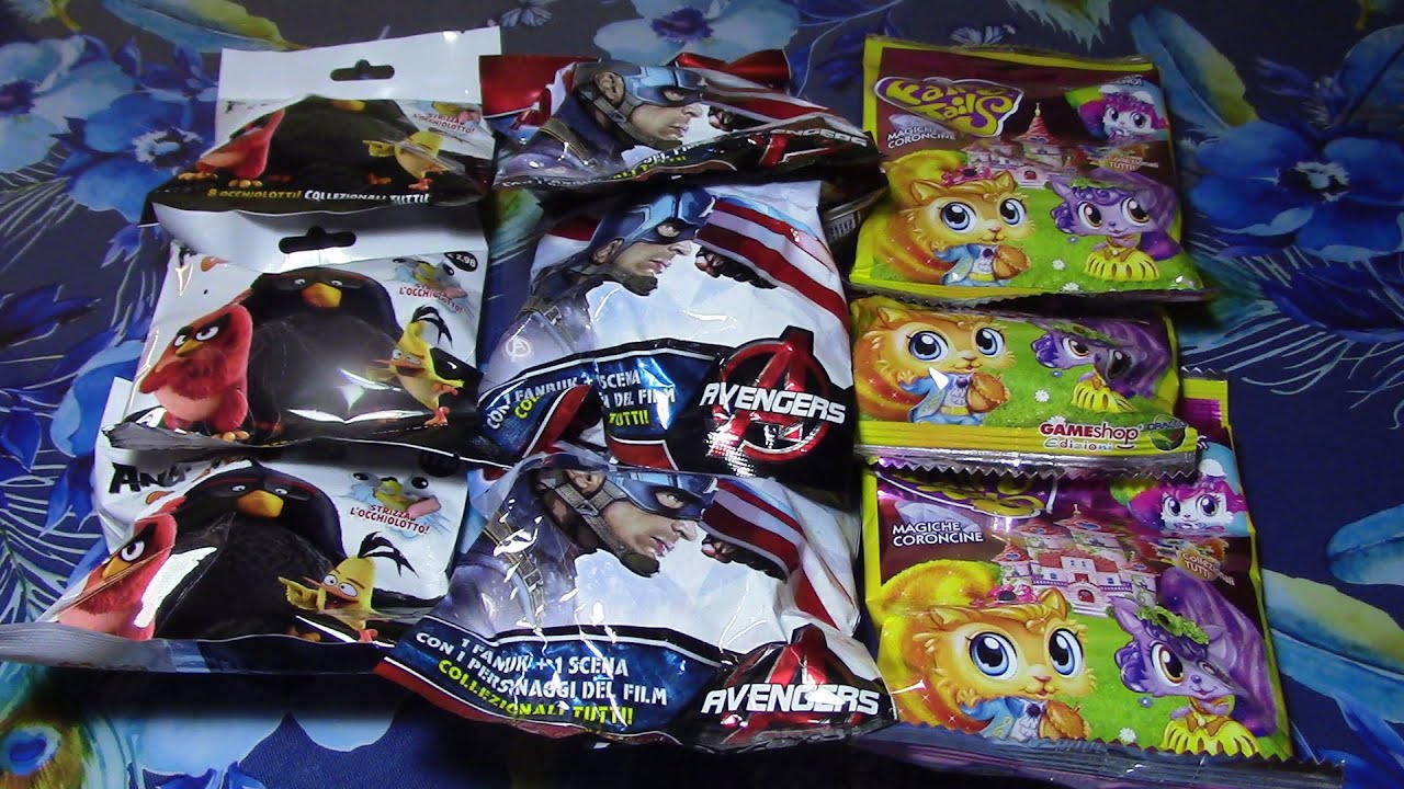 Blind bags Surprise | Fairy tails Captain America Civil war Angry birds Occhiolotti GAMESHOP