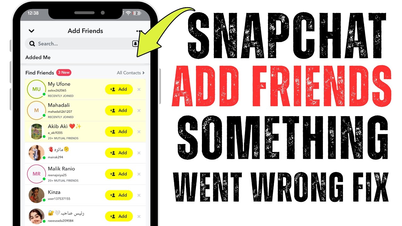 Что-то пошло не так с добавлением друзей в Snapchat | Как исправить проблему с невозможностью доб...