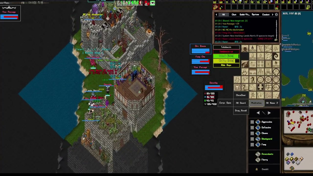 Uo outlands PVP PK : [223 섬] Saving Private Ryan(=yew passage) (Scary zombies) Fail..