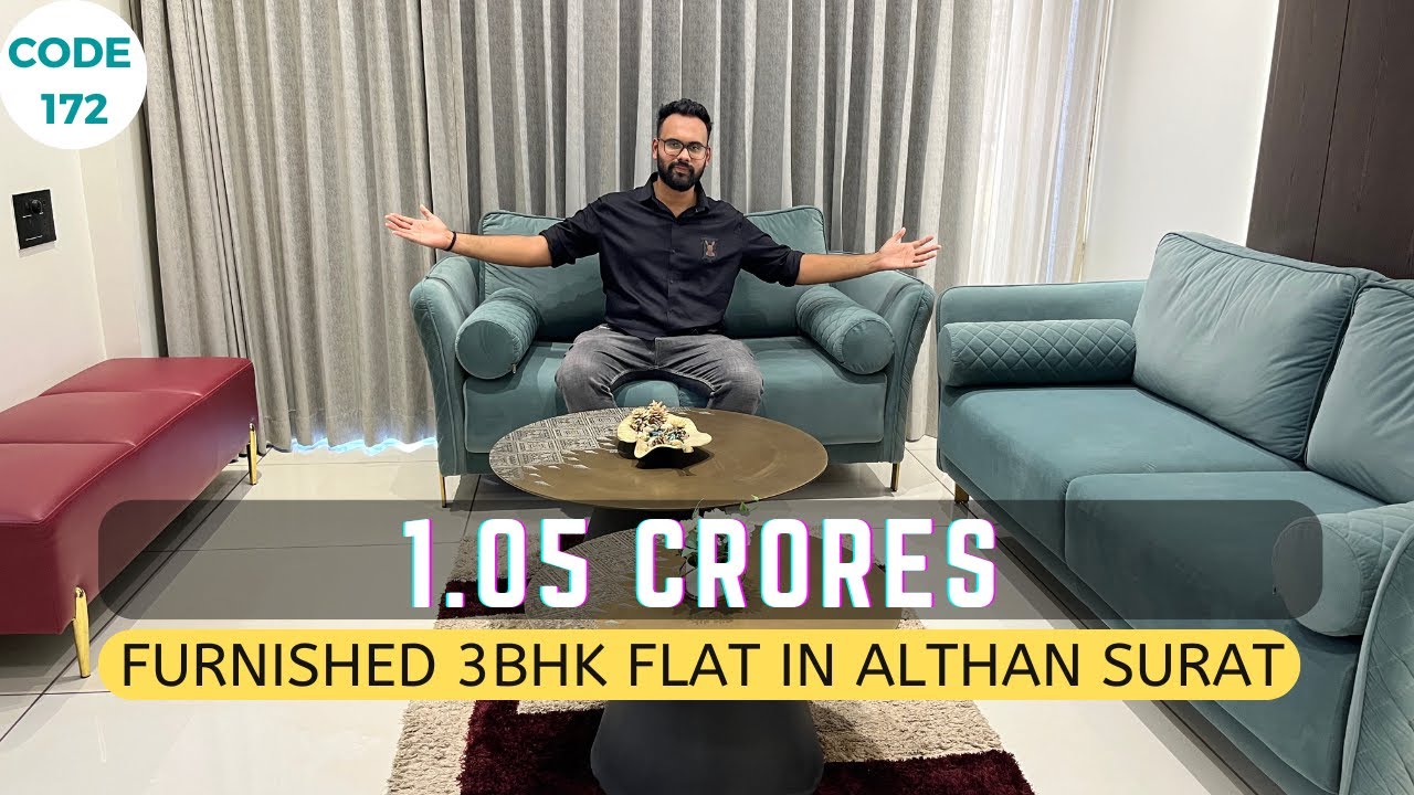 Brand New 3bhk Furnished Flat for sale in Althan Bhimrad Surat! Buy Ready to Move Flats in Surat!