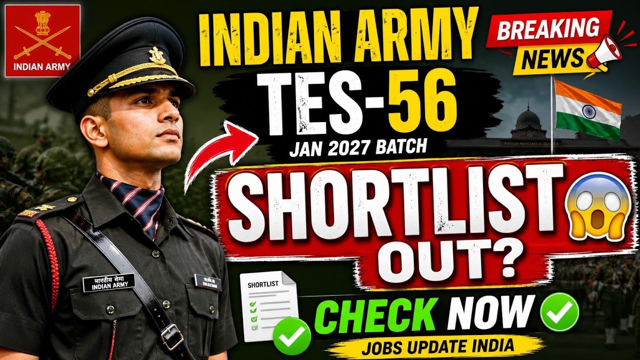 👉 Indian Army TES 56 Shortlist 2026 🔥 Shortlisted List Out? | TES-56 Cut Off & SSB Call Letter
