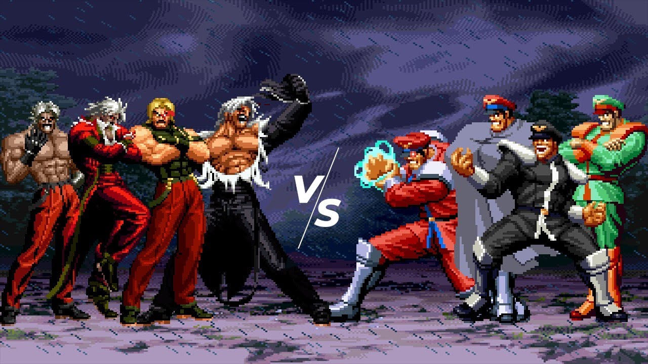 Rugal Bernstein Team vs M.Bison Team [Kof2002 Mugen]