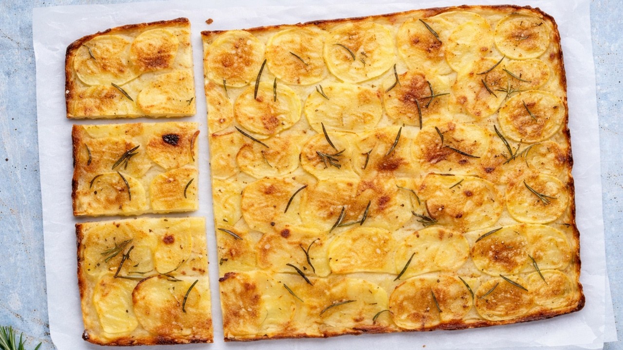 SCHIACCIATA de PATATAS: la Focaccia Más FINA, CRUJIENTE y FÁCIL de Preparar