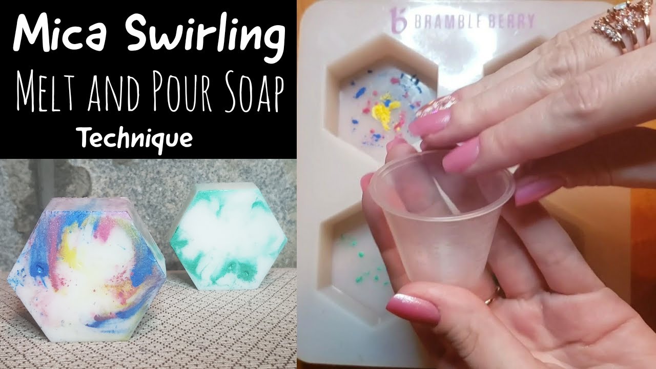 Mica Swirling Melt and Pour Soap Technique