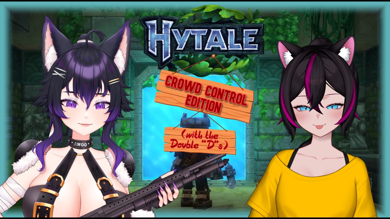 Cat and Wolf: Crowd Control Edition pt2!!! (HYTALE) ||  2/16/2026