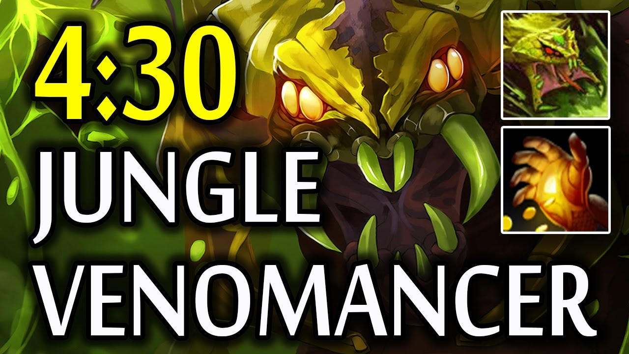 4:30 (lvl 6) + Midas Top Farm Jungle Venomancer Dota 2