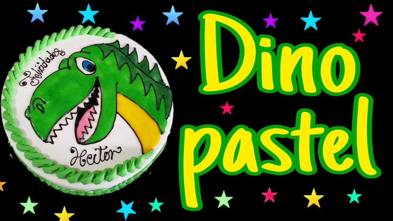 DinoPastel Decorado con Dinosaurio Animado!!
