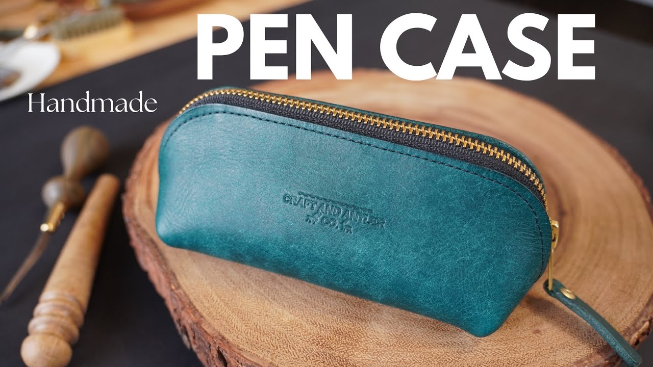 ✨Handmade Leather Pen Case ✨Premium Pueblo Leather 🍁 Craft and Antler Co.