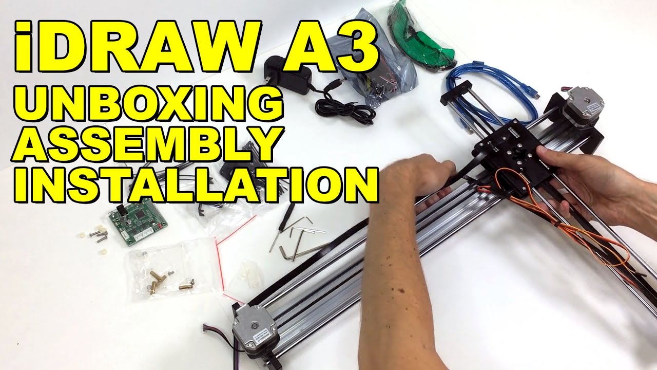 UUNA TEK&reg; iDraw A3 Drawing Machine - Unboxing Assembly Installation of XY Pen Plotter