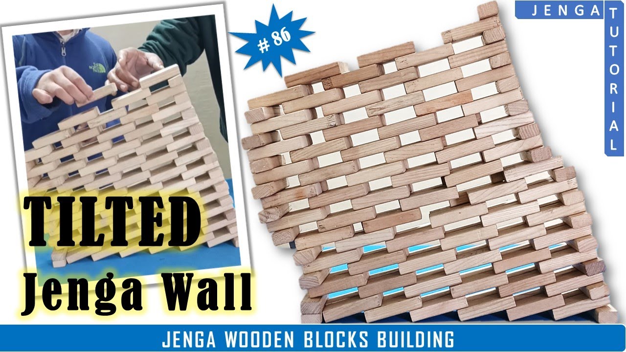 Jenga Tutorial #86: Tilted Jenga Wall Challenge | Gravity vs Jenga (Wooden Blocks Building Ideas)