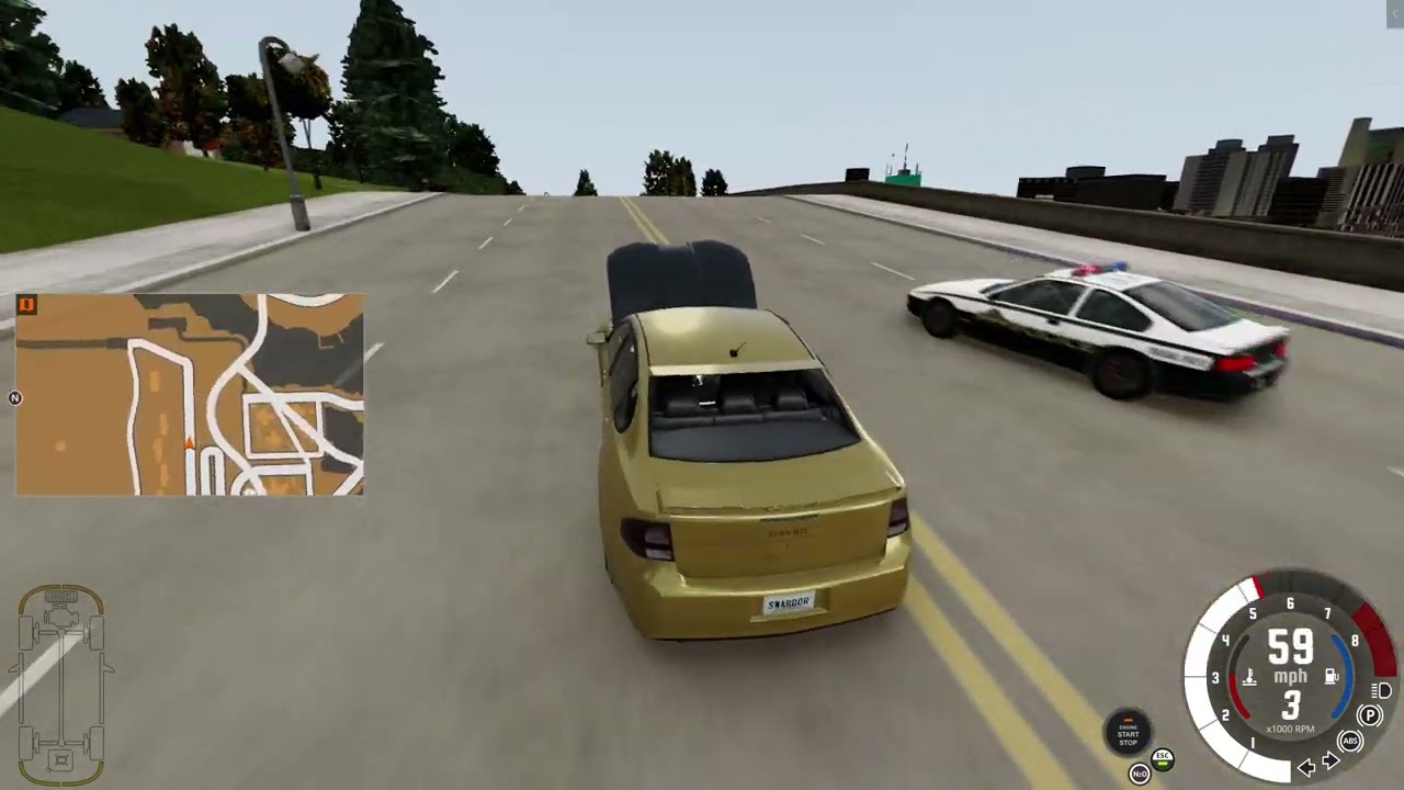 Having Fun On GTA 3 Map in BeamNG Drive