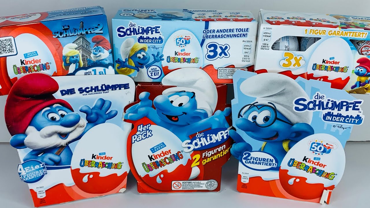 Smurfs Schlümpfe Смурфики Old Kinder Surprise Überraschung Unboxing Распаковка старых Киндер Сюрприз