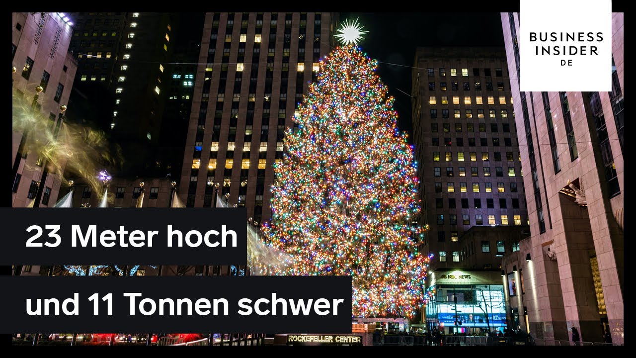 Weihnachten in NYC: So wird der 23 Meter hohe Riesenbaum zum Rockefeller Center gebracht