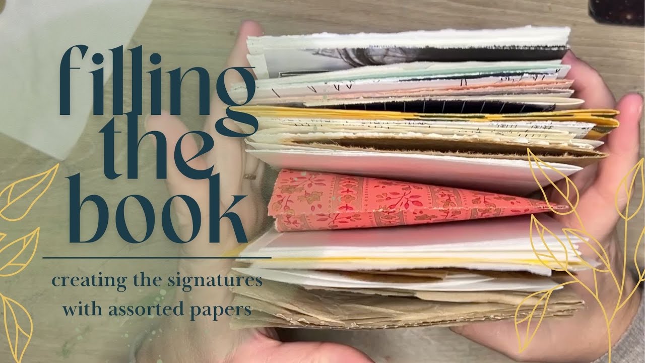 🌿gathering papers and making signatures for a book from scratch 🌿 Part Two: the fern book