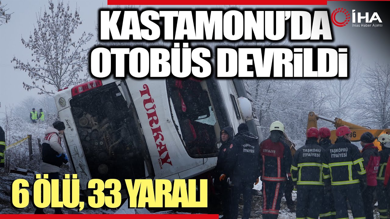 Kastamonu - Taşköprü Karayolunda Trafik Kazası, Yoldu Otobüsü Devrildi, Ölü ve Yaralılar Var