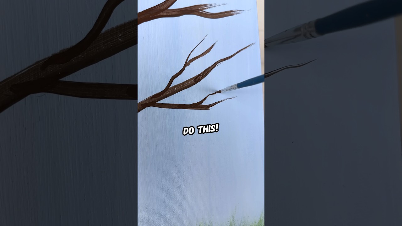 Как рисовать ветки для начинающих! 🎨🌳 #начинающий #советыпорисованию #советыирекомендации #легкая...
