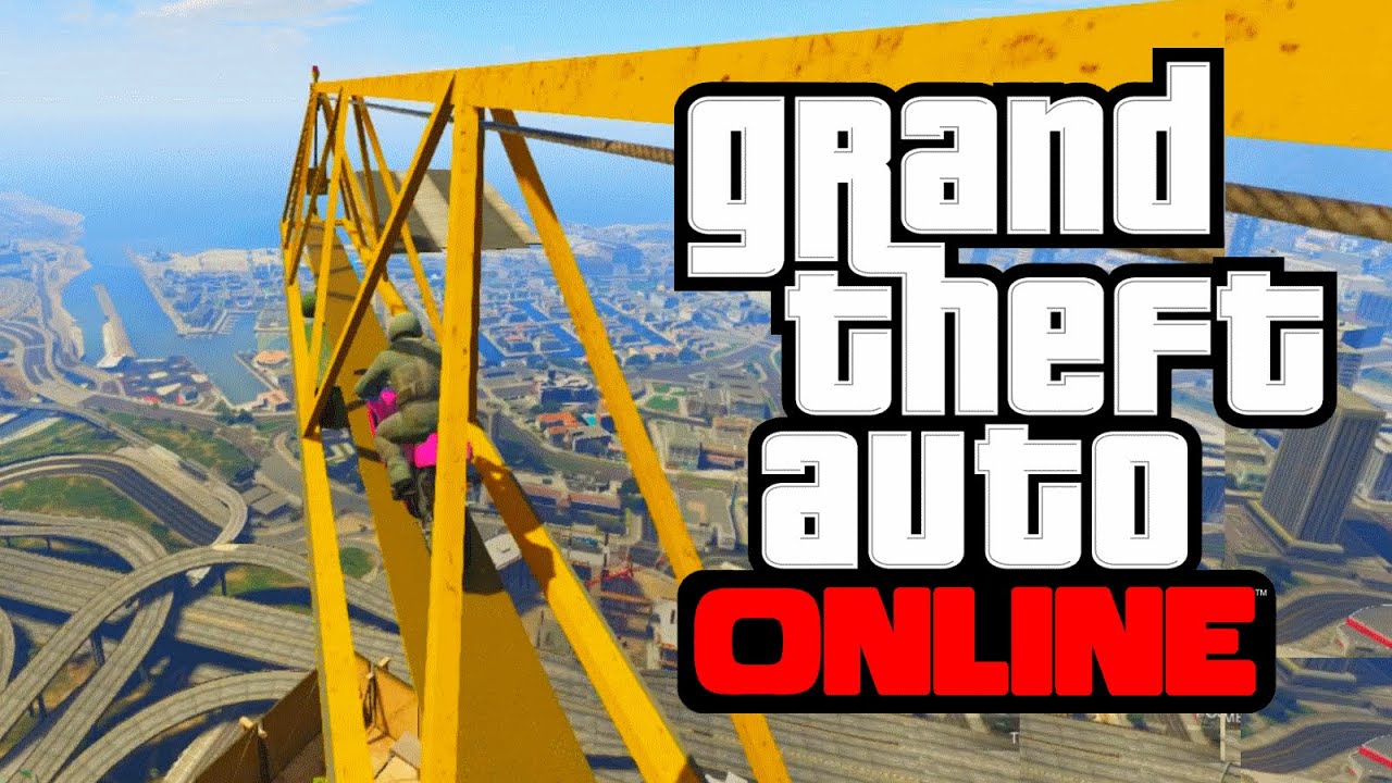 Crazy Crane Jumps!? (GTA V Funny Moments)