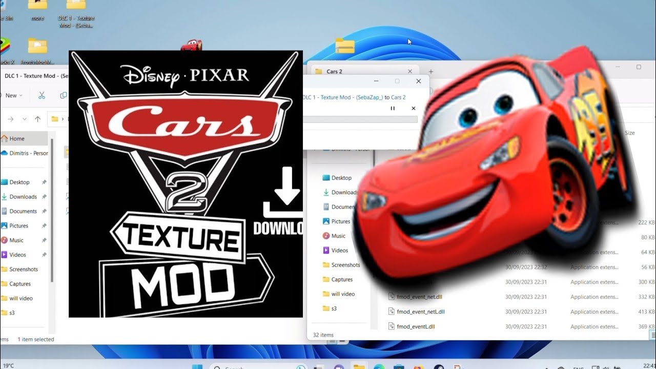 How to download Cars 2 The Video Game Texture Mod Pack 1|Tutorial