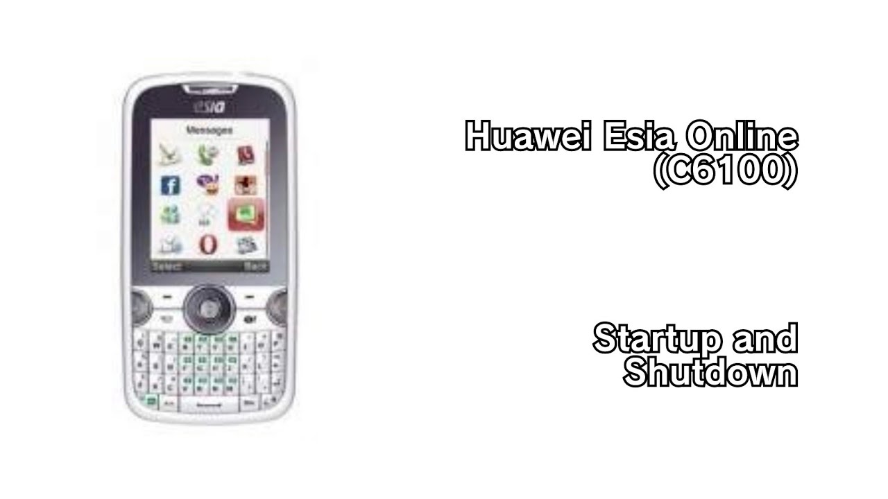 Huawei C6100 (Esia BTel) &bull; Startup and Shutdown