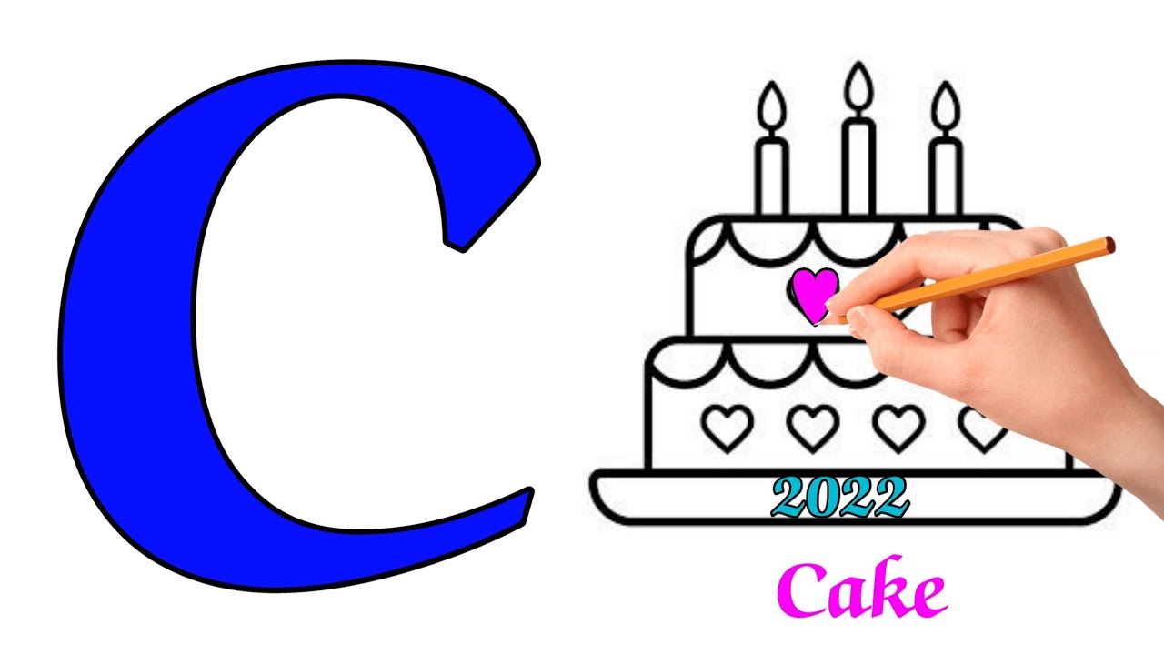 a for apple, C for cake, a, apple,Cake,how to draw cake,drawing of cake step by step-bijewar Book TV
