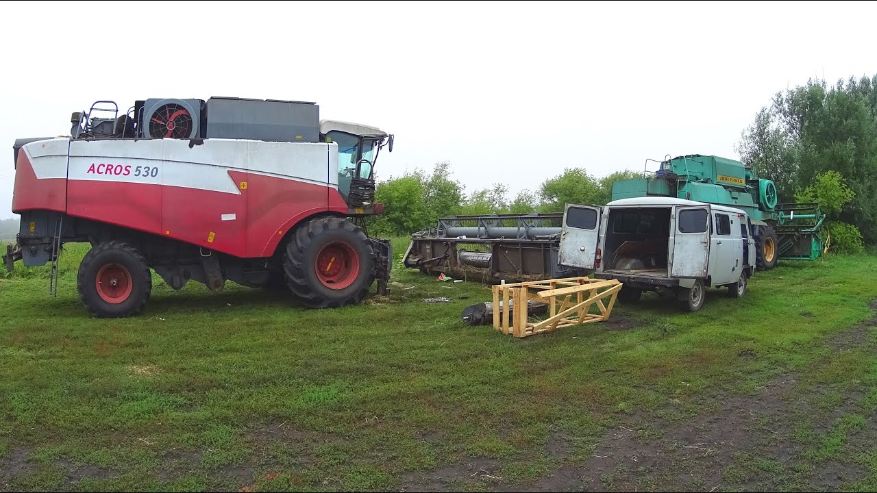 Уборка встала. Ремонт комбайна Акроса-530 - как два раза снимали приёмный битер.