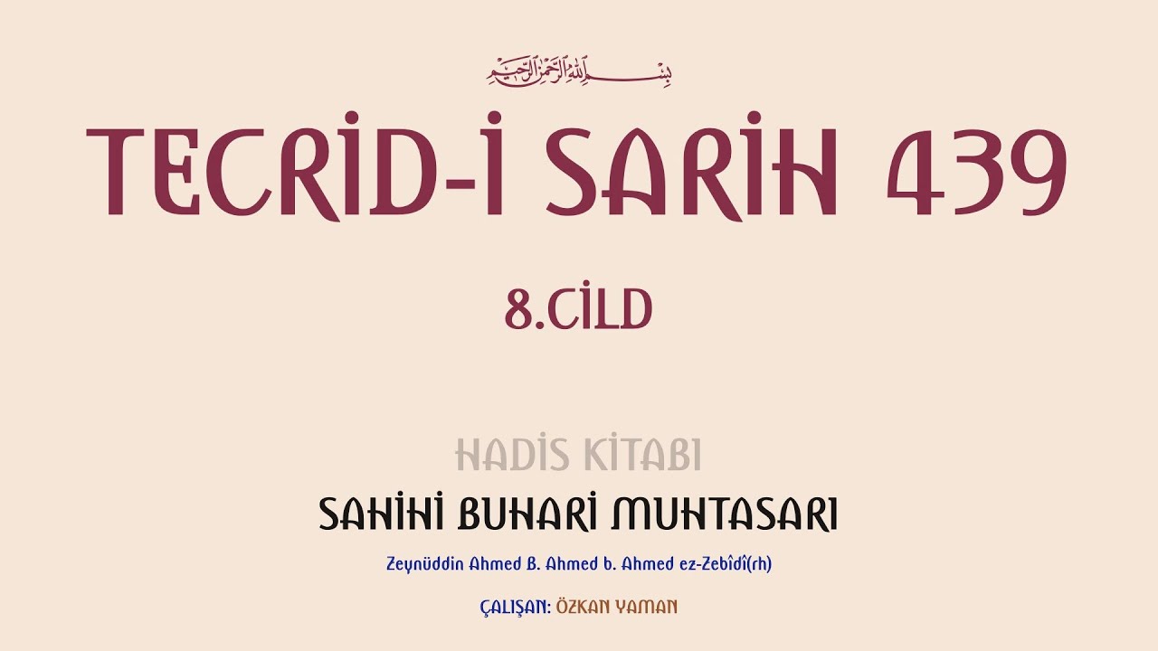 TECRİDİ SARİH 439