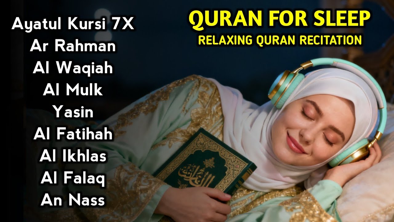 Beautiful Quran For Sleep | Al-fatihah, Ayatul Kursi, Yasin, Ar-rahman | Peaceful Quran Recitation