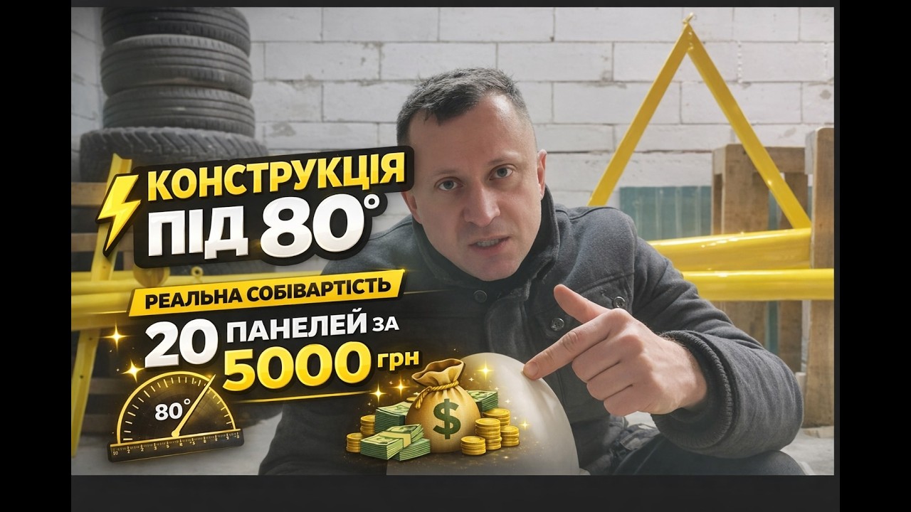 🔥 Конструкція під 80° для сонячних панелей за 5000 грн! Реальна собівартість 💰⚡ #сонячніпанелі #СЕС