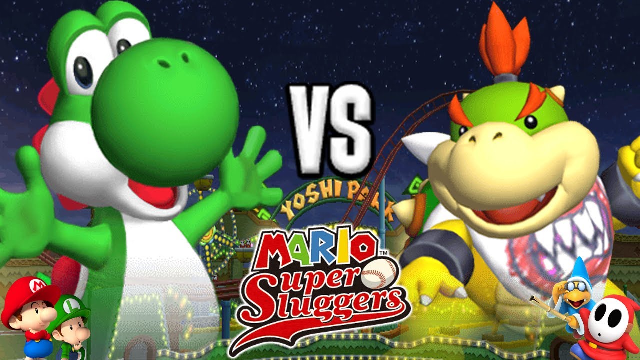 Mario Super Sluggers: Yoshi Eggs vs. Bowser Jr. Rookies