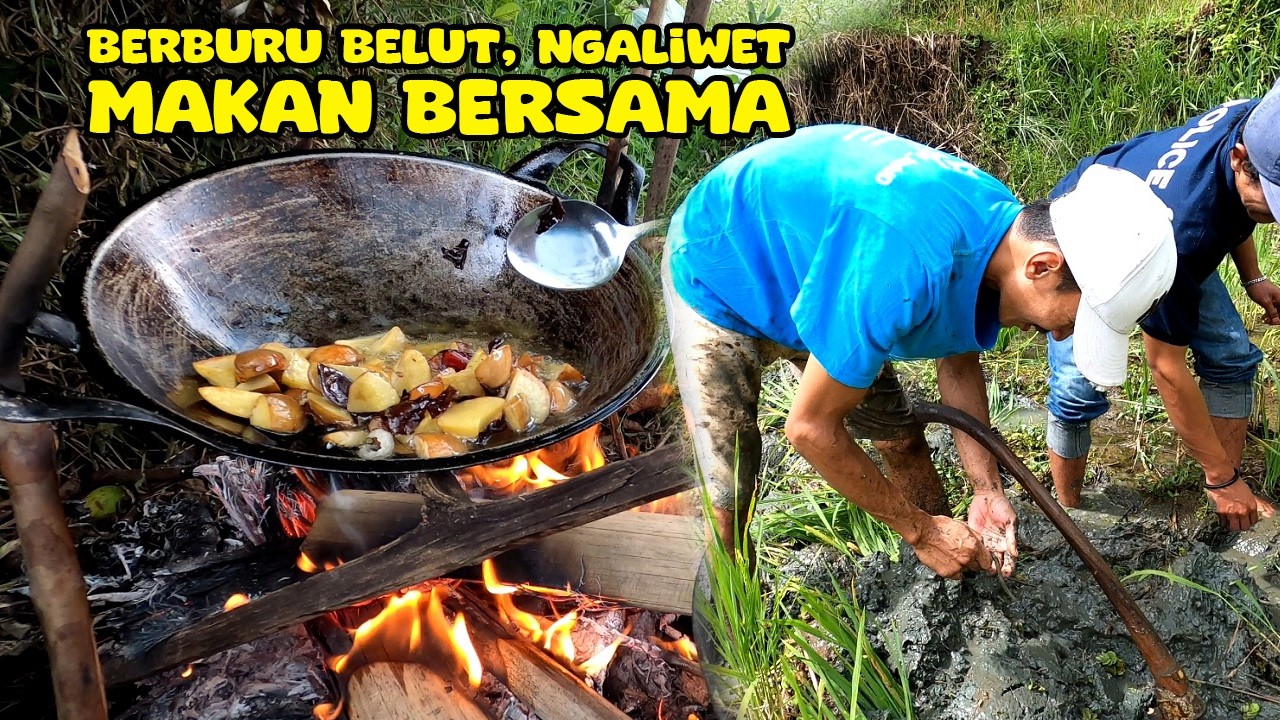 BERBURU BELUT, NGALIWET DAN MAKAN BERSAMA DI SAUNG SAWAH