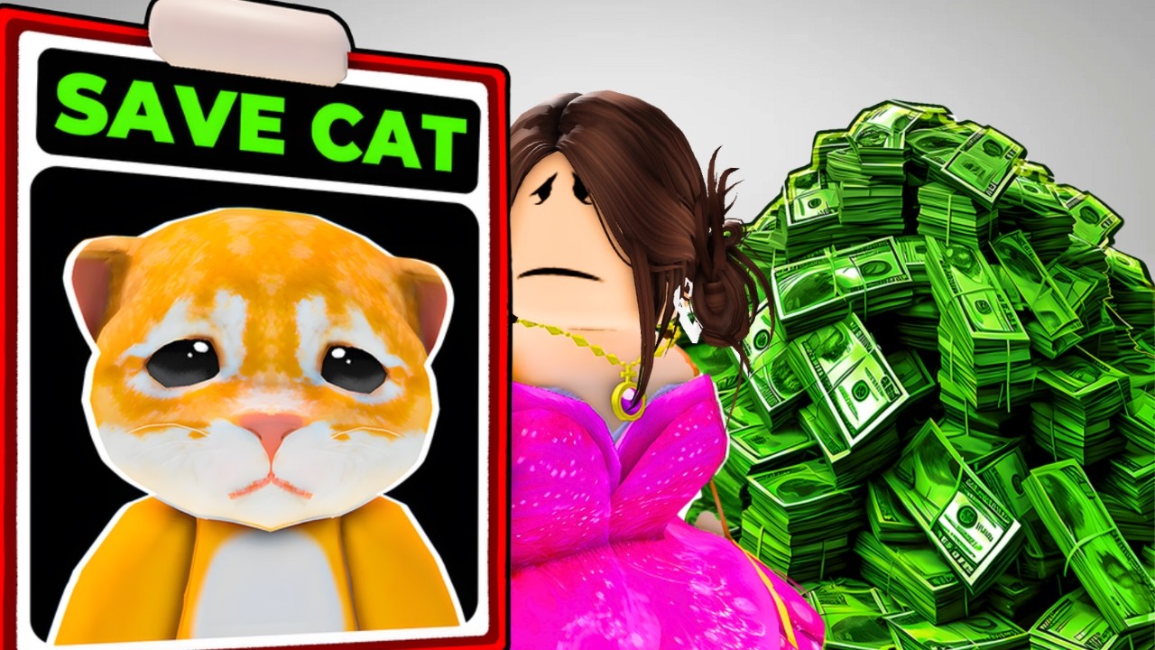 KEDİM BALIMI KURTARIYORUM😊AYŞEM ECE ARI💥ARIGİLLER🐝ROBLOX SAVE CAT WIN 1.000.000$