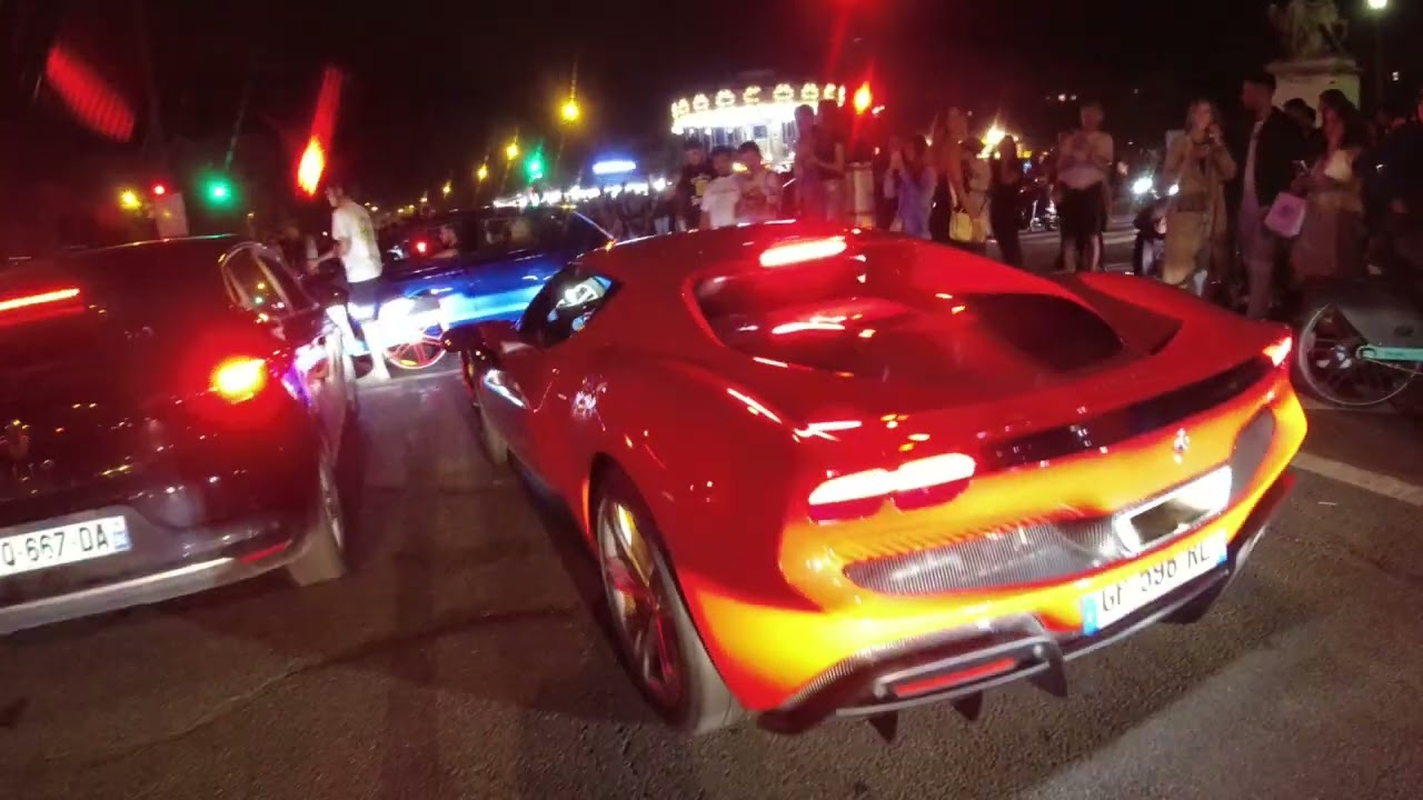 Supercars In Paris and Models at Night