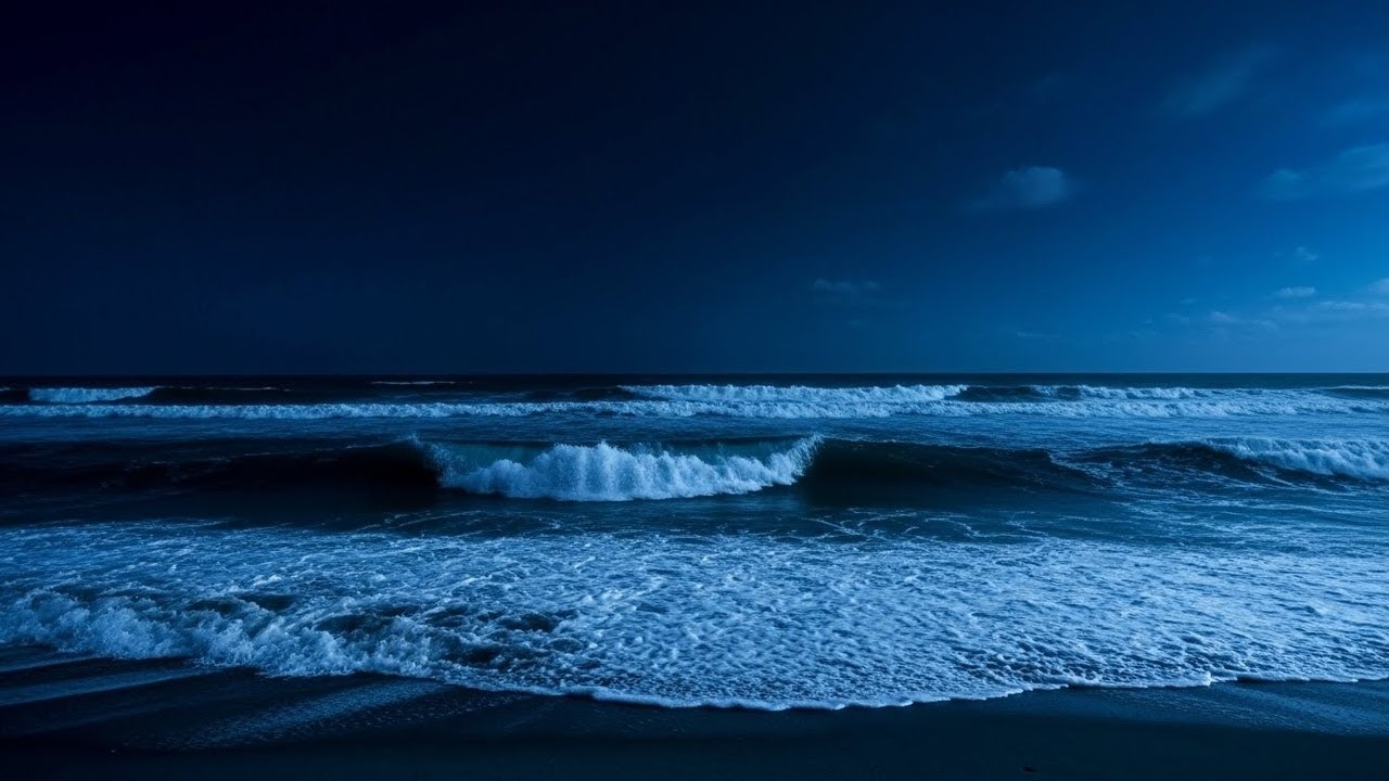 Deep Rest Ocean Sounds // Release Tension & Stress (Dark Screen)