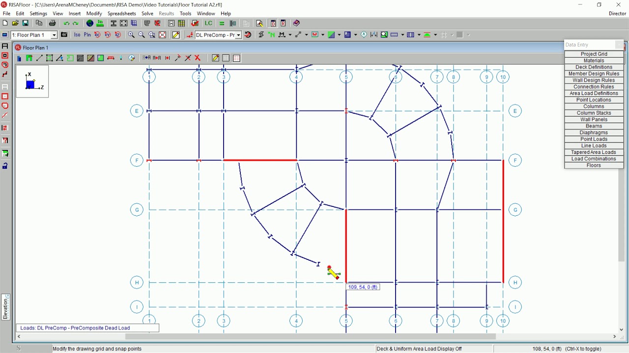 RISAFloor - Video Tutorial, Part 2