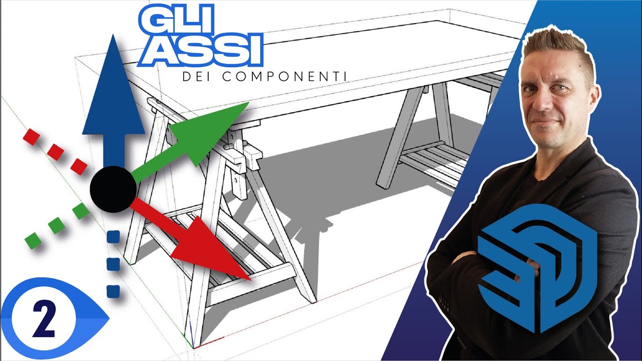 SKETCHUP - GLI ASSI DEI COMPONENTI - PARTE 2