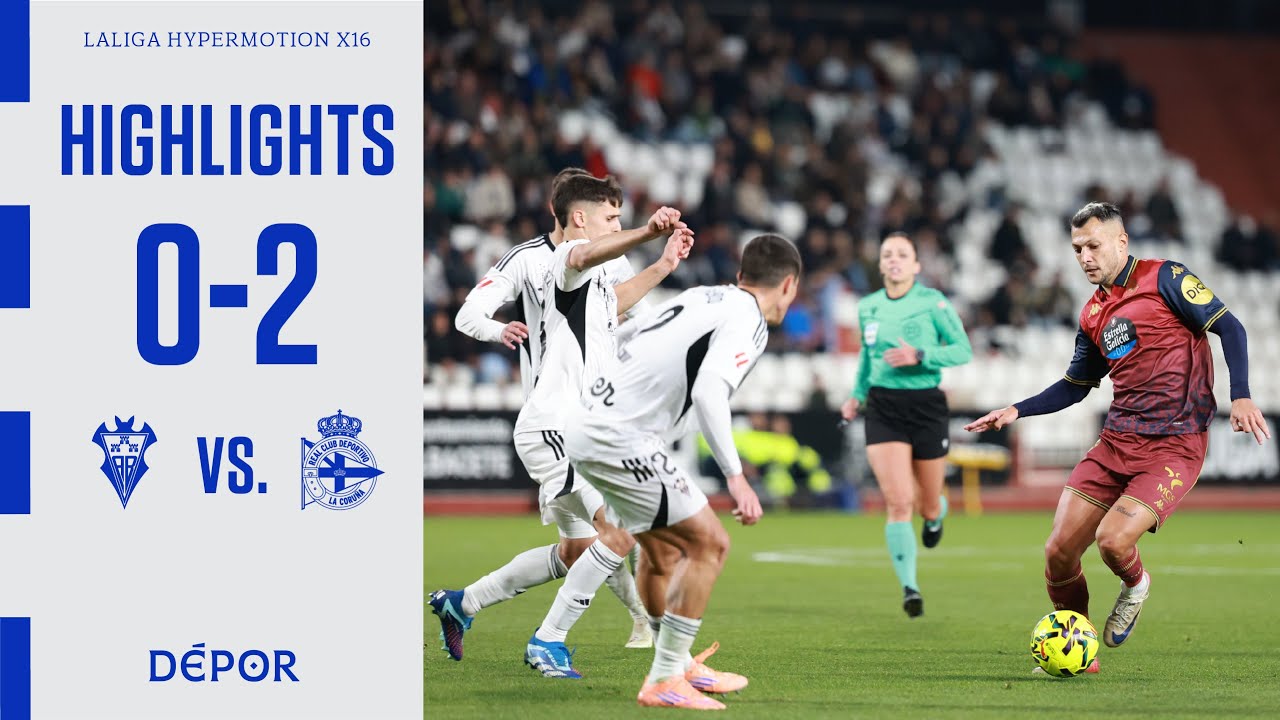 Resumen del Albacete BP 0 - 2 RC Deportivo