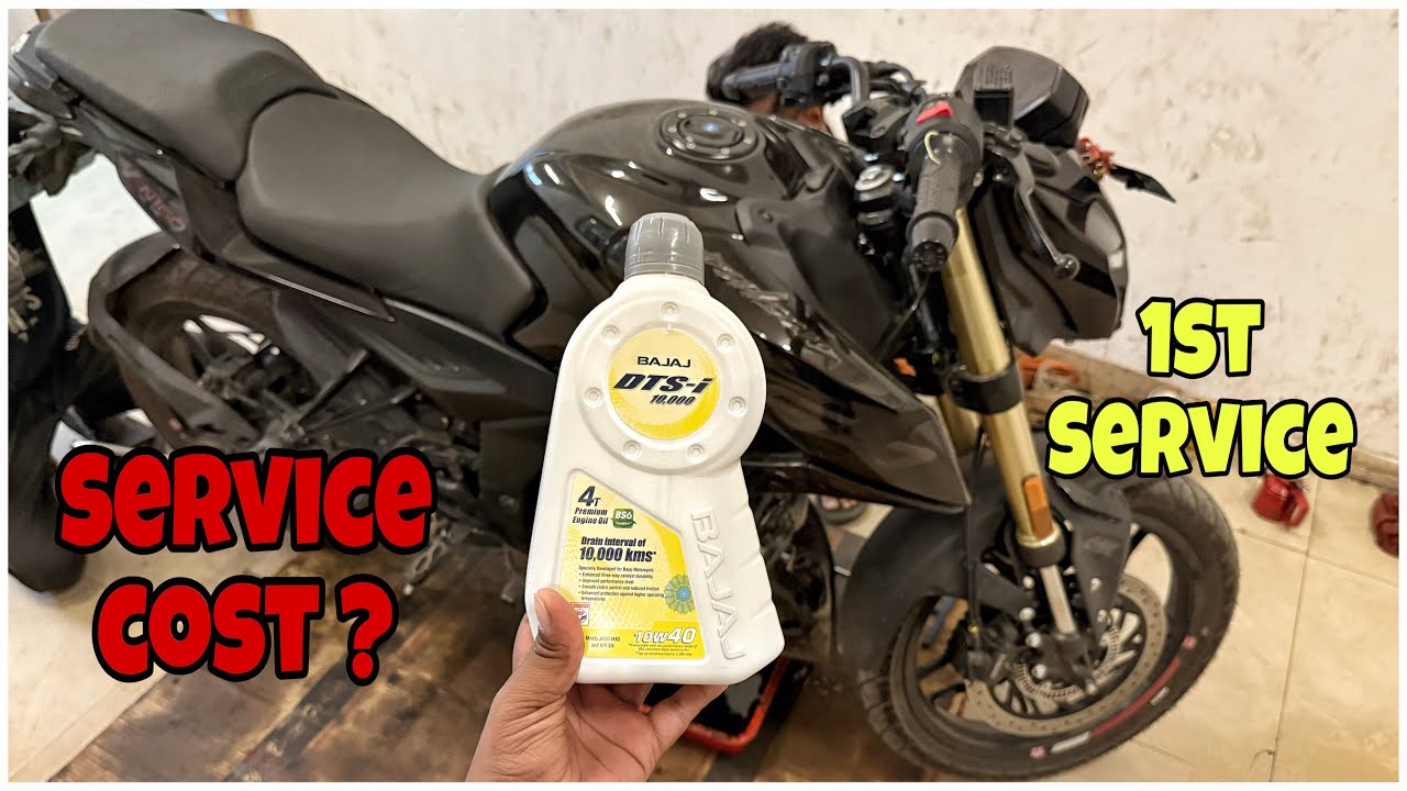 First service & cost of bajaj pulsar n160 motorcycle 🖐🏻.