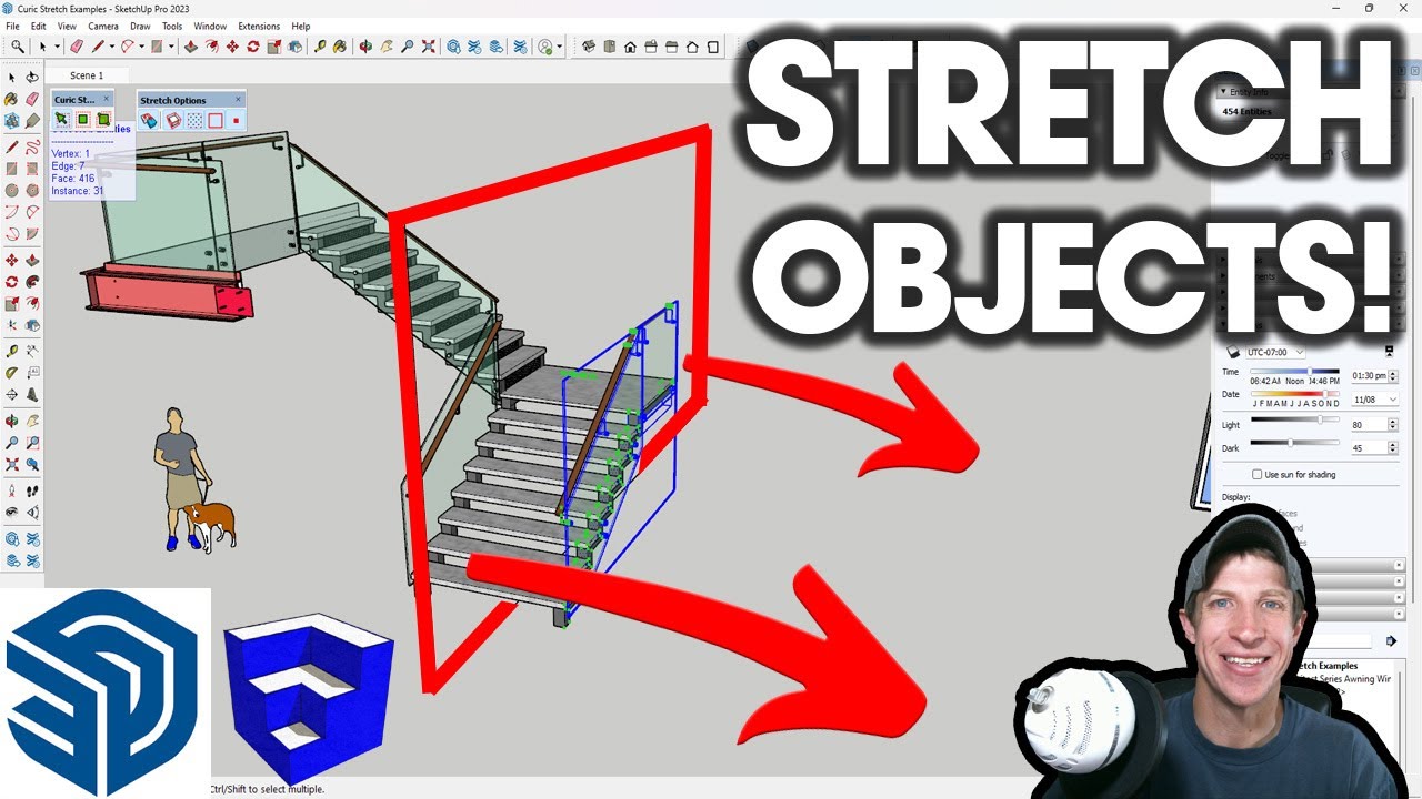 Это расширение РАСТЯГИВАЕТ объекты, не деформируя их! (Урок по Curic Stretch)
