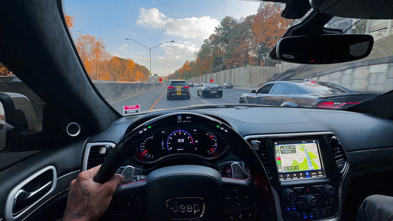 2 TRACKHAWKS 1 HELLCAT & 1 ZL1 CRUISE ON HIGHWAY