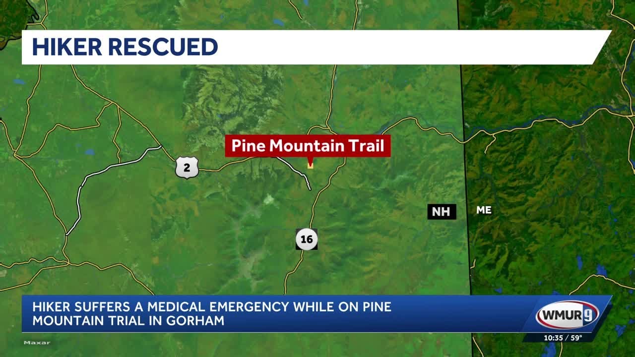 Hiker suffers medical emergency on Pine Mountain Trail in Gorham