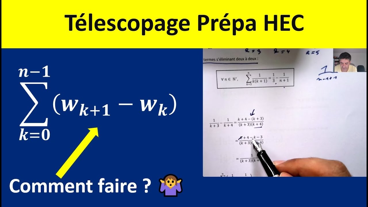 Sommes télescopiques : 7 exercices pour maîtriser le télescopage en prépa HEC (ECG et ECT)