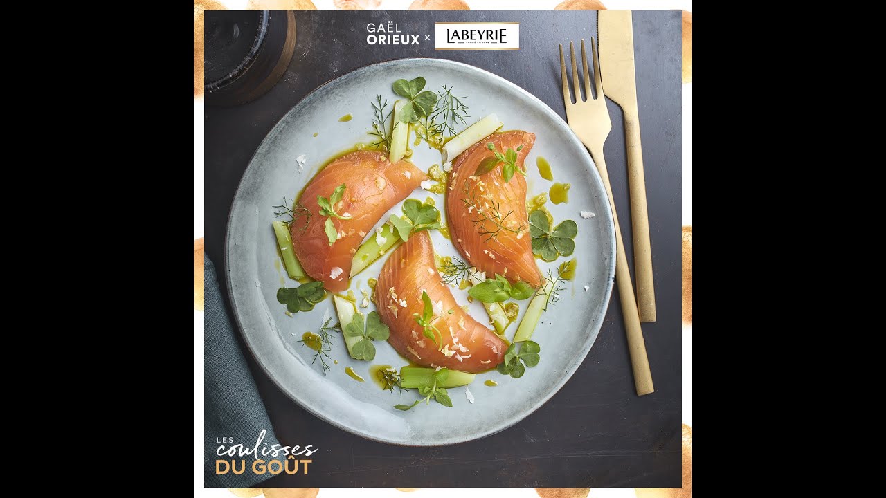 Labeyrie x Gaël Orieux, chef étoilé - Ravioles de Saumon Fumé Bio au concombre et au raifort