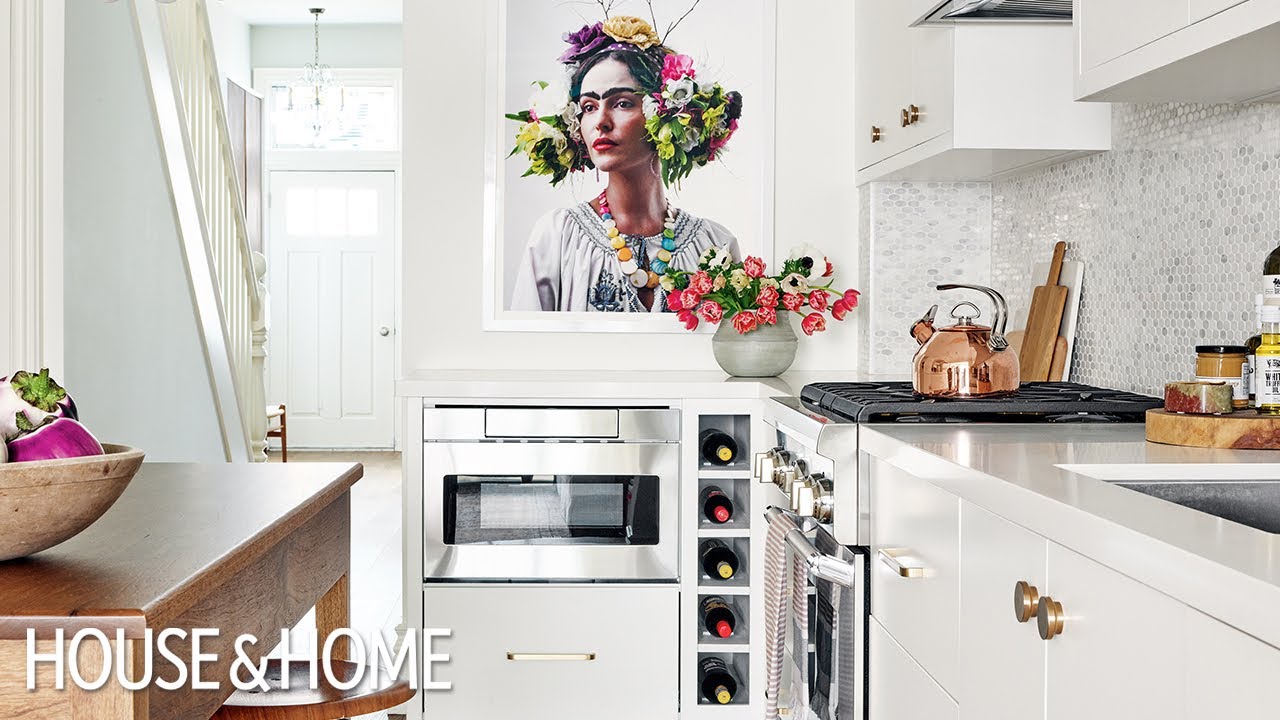 Kitchen Makeover: A White Kitchen With Striking Art