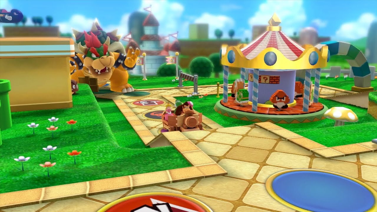 Mario Party 10 Bowser Party #750 Donkey Kong, Toadette, Yoshi, Peach Mushroom Park Master Difficulty