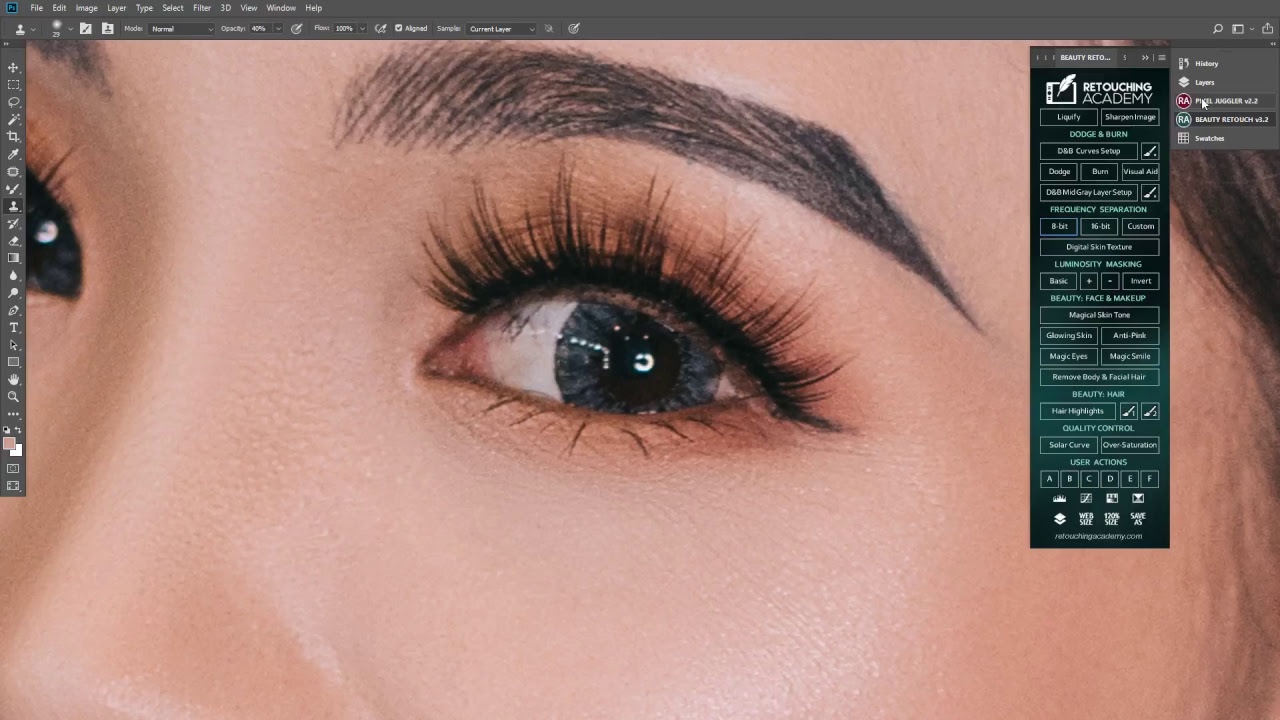HƯỚNG DẪN SỬ DỤNG PLUGIN  Beauty Retouching Academy v3.2 Phần 1