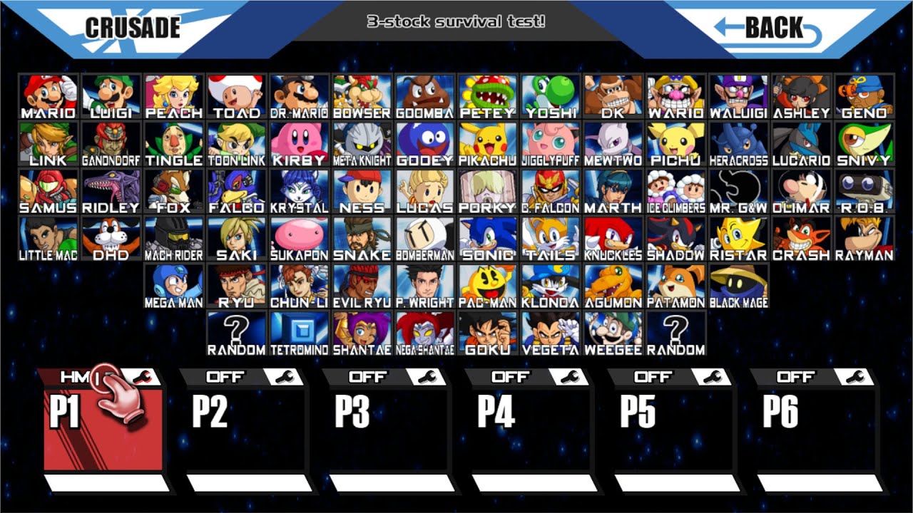 ✅ Все персонажи в Super Smash Bros. Crusade