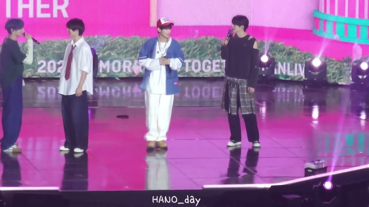 240303 TXT 팬라이브 | PRESENT X TOGETHER || 연준 + 태현 = 길티, 수빈 + 범규 + 휴닝카이 = ㅋㅋㅋ지켜줄게