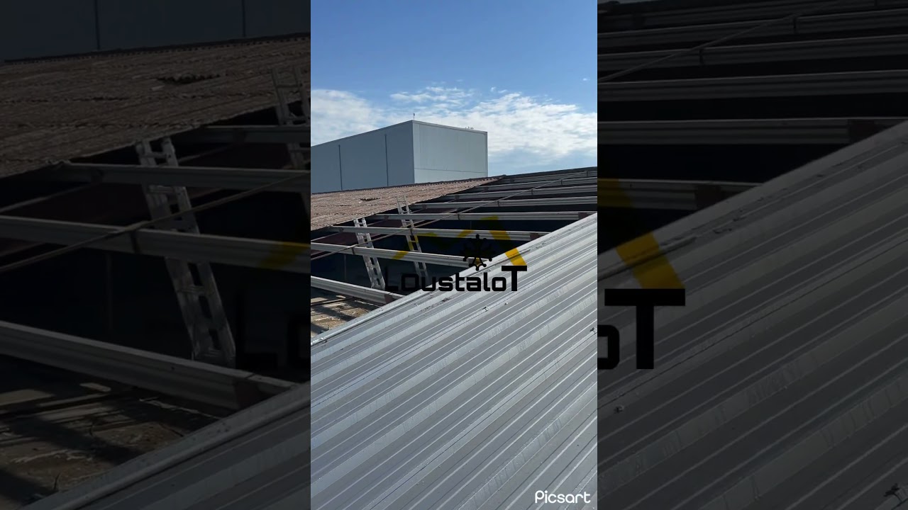 Pose de t&ocirc;le BACACIER ISOL&Eacute; sur hangar agricole #toiture #hangar #artisan #couvreur #charpente